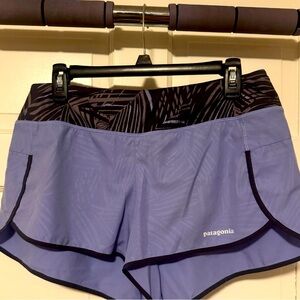Patagonia Women's Athletic Shorts in Purple and Dark Gray